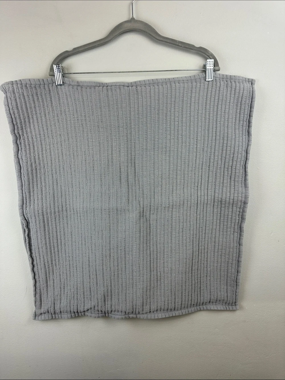 Parachute Matelasse Set of 2 Euro Shams Grey 100% Cotton 26x26 Made in Portugal